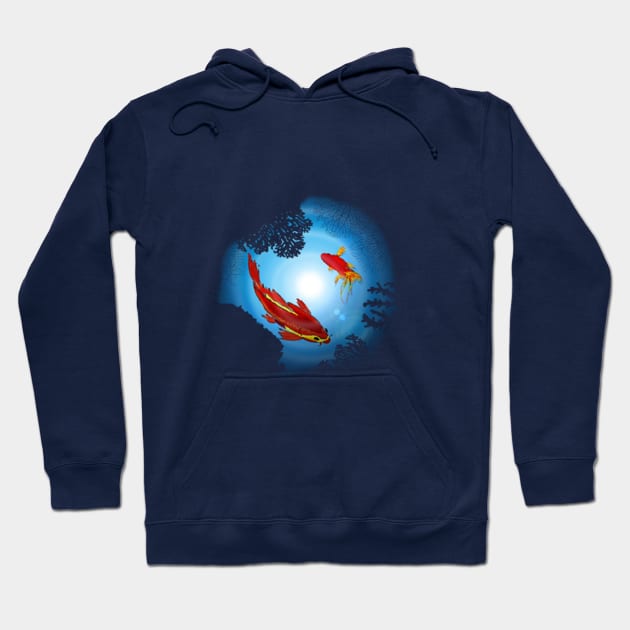 light fish Hoodie by yateedigo